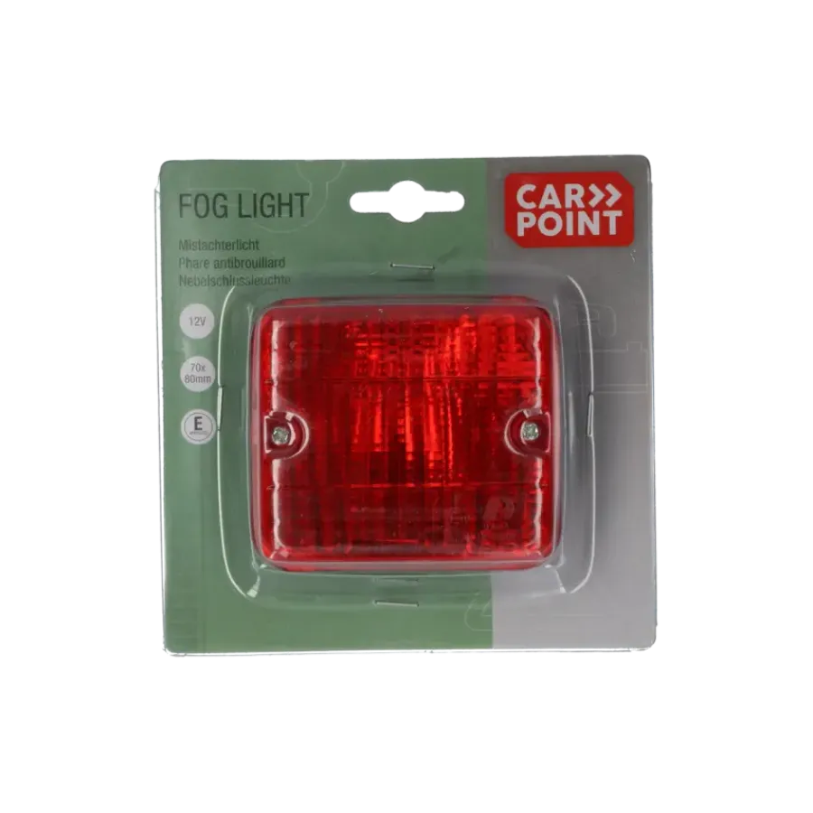 Carpoint Mistachterlicht 70x80mm 12V e4-47333 Hot