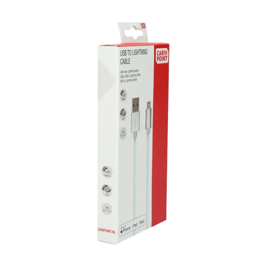 Carpoint USB>Lightning kabel 1 Meter Best