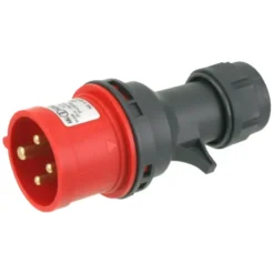 Geen Cee stekker 4-polig randaarde 400V 16 ampère rood