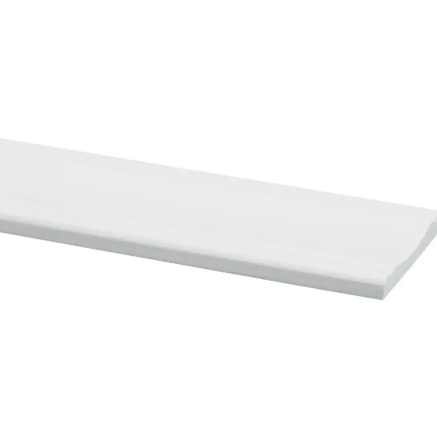 Geen Decorlijst grenen wit gegrond 8x57mm 270cm Discount