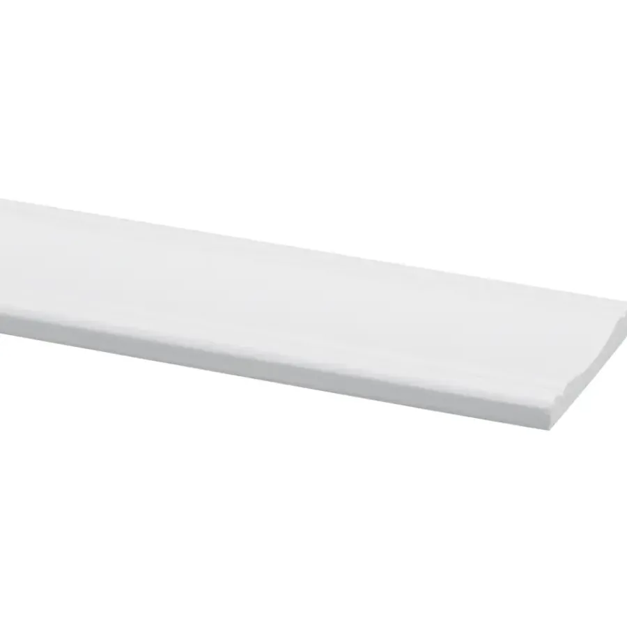 Geen Decorlijst grenen wit gegrond 8x57mm 270cm Discount