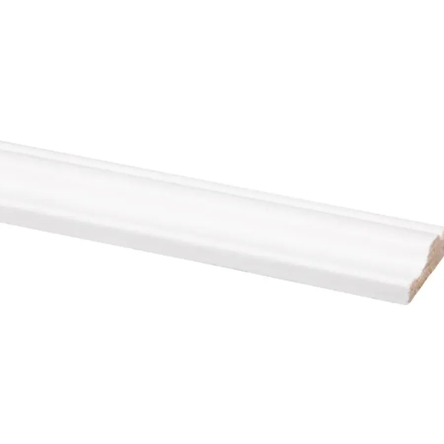 Geen Decorlijst grenen wit gelakt 9x29mm 270cm Clearance