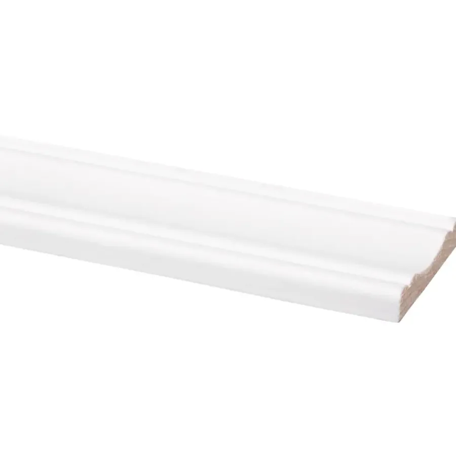 Geen Decorlijst grenen wit gelakt 8x46mm 270cm Hot