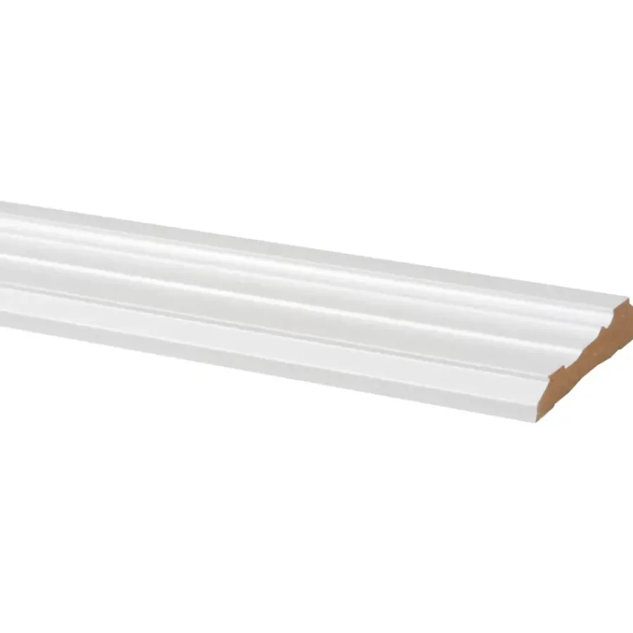 Geen Deurlijst MDF wit folie 18x90 mm classic lengte 260 cm Sale