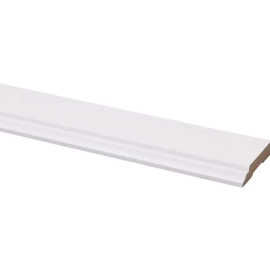 Geen Deurlijst MDF wit folie 12x68 mm lengte 260 cm Clearance