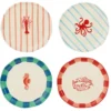 Dinerbord rood 4 assorti - h2,5xd27cm - per stuk