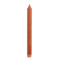 Dinerkaars stearine terra 6 stuks - h24xd2,2cm