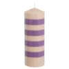 Dip-dye dinerkaars stearine roze bruin 2 stuks