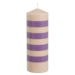 Dip-dye dinerkaars stearine roze bruin 2 stuks