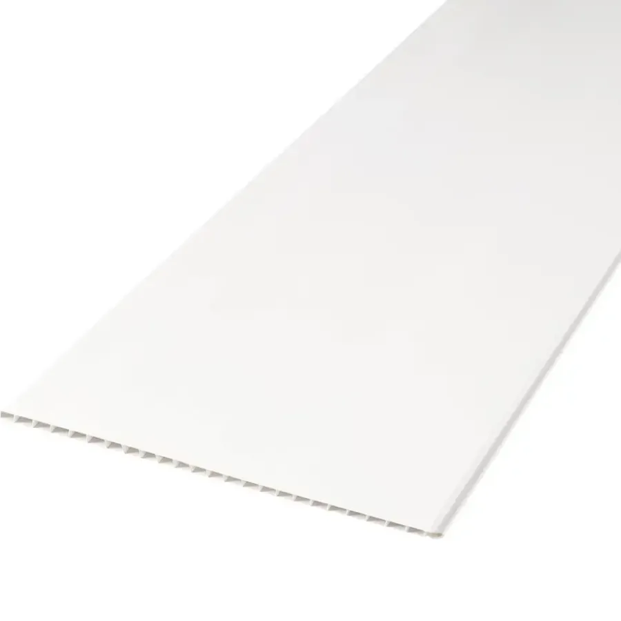 Dumaplast Dumaclip wand- en plafondpaneel PVC satijn wit 2.4m2, afm. 120 x 25 cm Outlet