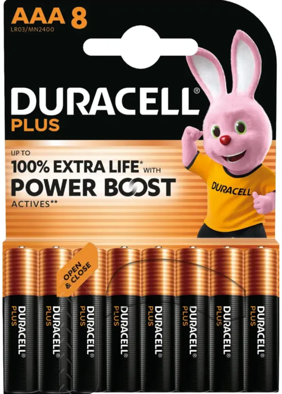 Duracell Batterij AAA Alkaline Plus Power Boost 8 stuks Best