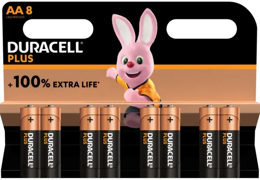 Duracell Batterij AA Alkaline Plus 8 stuks Hot