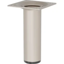 Duraline meubelpoot rond zand / beige staal Ø3x10 cm