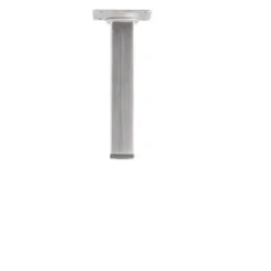 Duraline meubelpoot vierkant nikkel geborsteld 2,5x2,5x15 cm