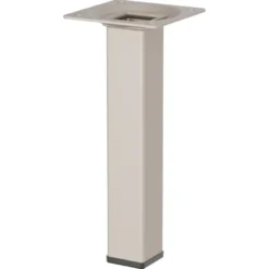 Duraline meubelpoot vierkant zand / beige staal 2,5x2,5x15 cm