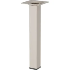 Duraline meubelpoot vierkant zand / beige staal 2,5x2,5x20 cm