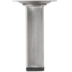Duraline meubelpoot vierkant RVS-look 2,5x2,5x10 cm