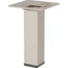 Duraline meubelpoot vierkant zand / beige staal 2,5x2,5x10 cm