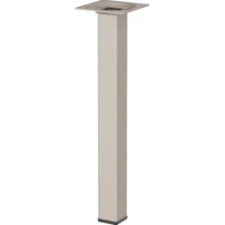 Duraline meubelpoot vierkant zand / beige staal 2,5x2,5x25 cm