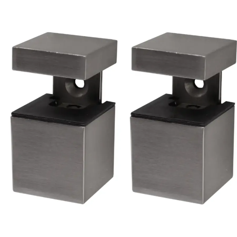 Duraline plankdrager clip cube mini geborsteld nikkel