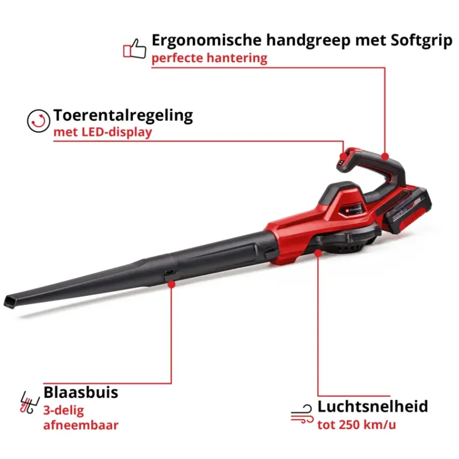 EINHELL 18V bladblazer GE-UB 18/250 Li E incl 4.0 Ah accu en lader Sale