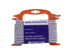 ELASTIEK LATEX/POLY 6MM WIT 10MTR