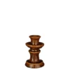 Elena kandelaar bruin - h14,5xd9cm