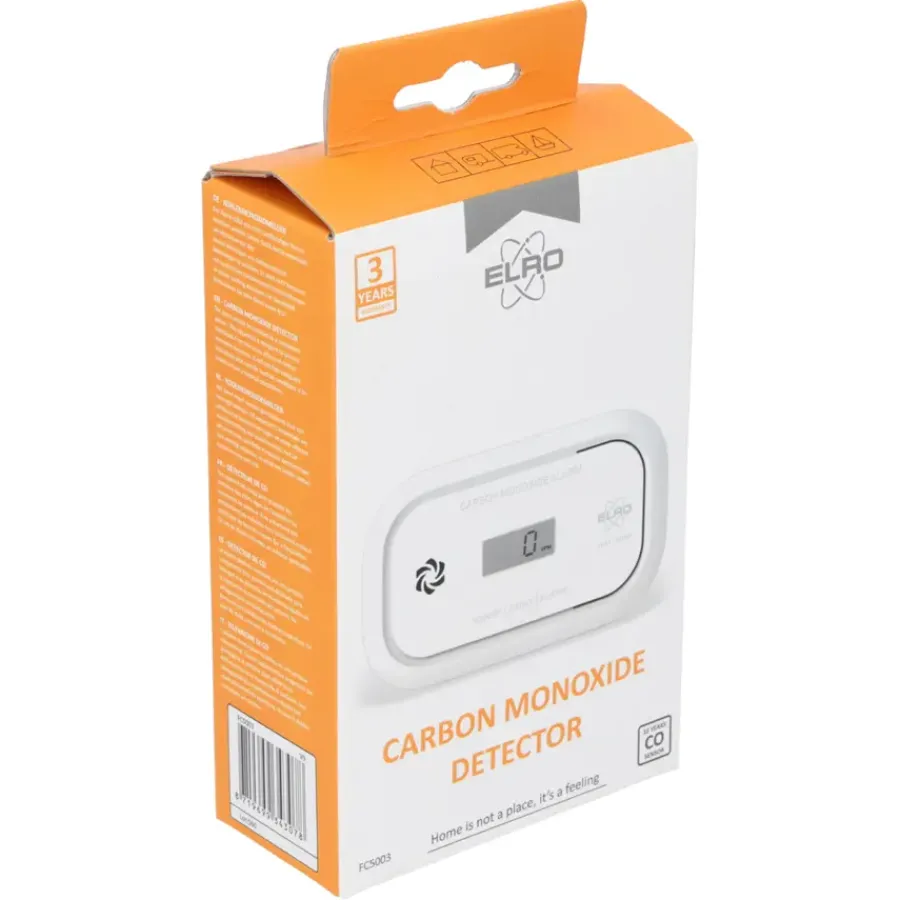 Elro FC5003 koolmonoxidemelder inclusief 2 jaar AA-batterij Discount