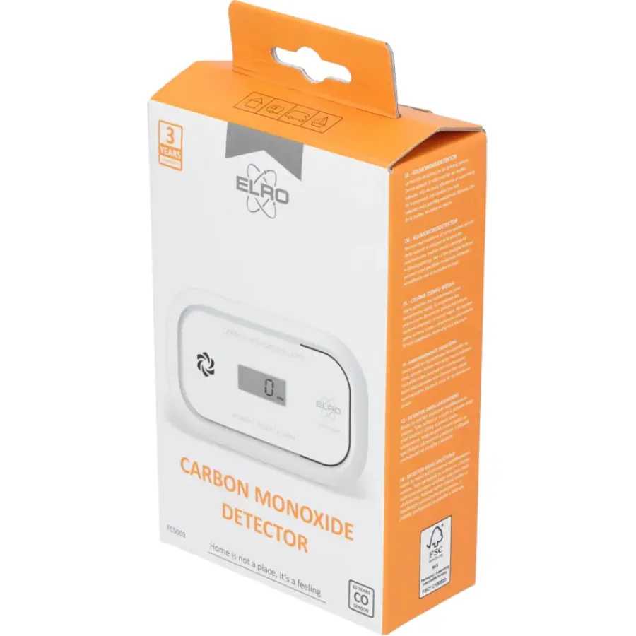 Elro FC5003 koolmonoxidemelder inclusief 2 jaar AA-batterij Discount