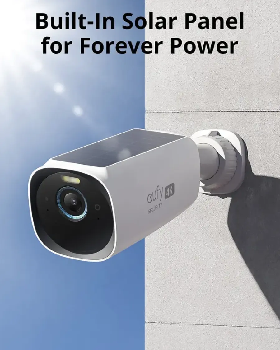Eufy cam 3 Draadloze Beveiligingscamera voor buiten 4K met Zonnepaneel Uitbreiding Hot