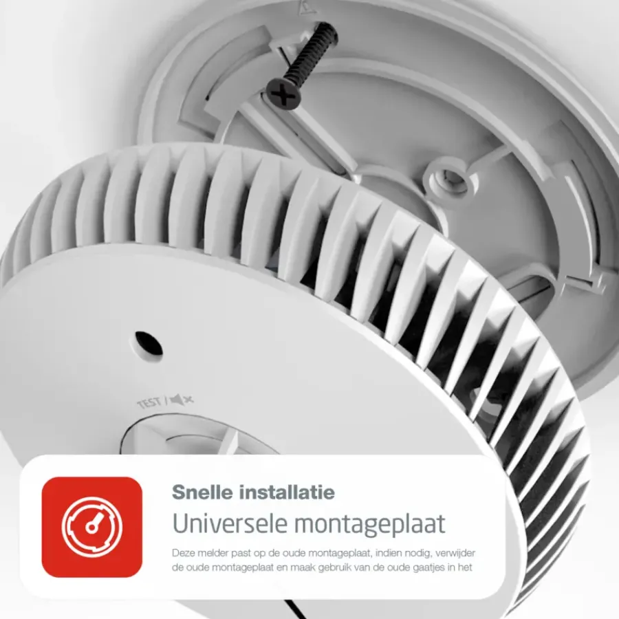 Fire Angel FireAngel hittemelder met vervangbare batterijen (levensduur 10 jaar)