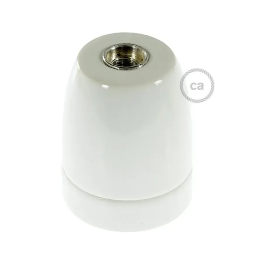 Creative Cables Fitting porselein E27 wit
