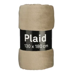 Fleece plaid bruin - l180xb130cm