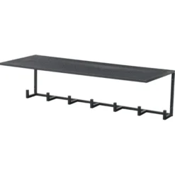 Garderobekapstok 7 haken Ivy zwart ijzer