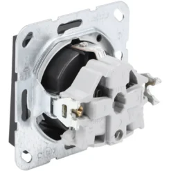 Gira E2 Inbouw Enkel Geaard Stopcontact met Klepje Mat Zwart Outlet