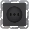 Gira E2 Inbouw Enkel Stopcontact Mat Zwart Outlet