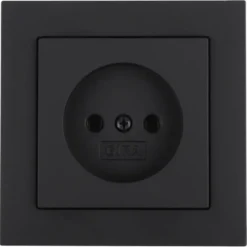 Gira E2 Inbouw Enkel Stopcontact Mat Zwart Outlet