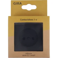 Gira E2 Inbouw Enkel Stopcontact Mat Zwart Outlet