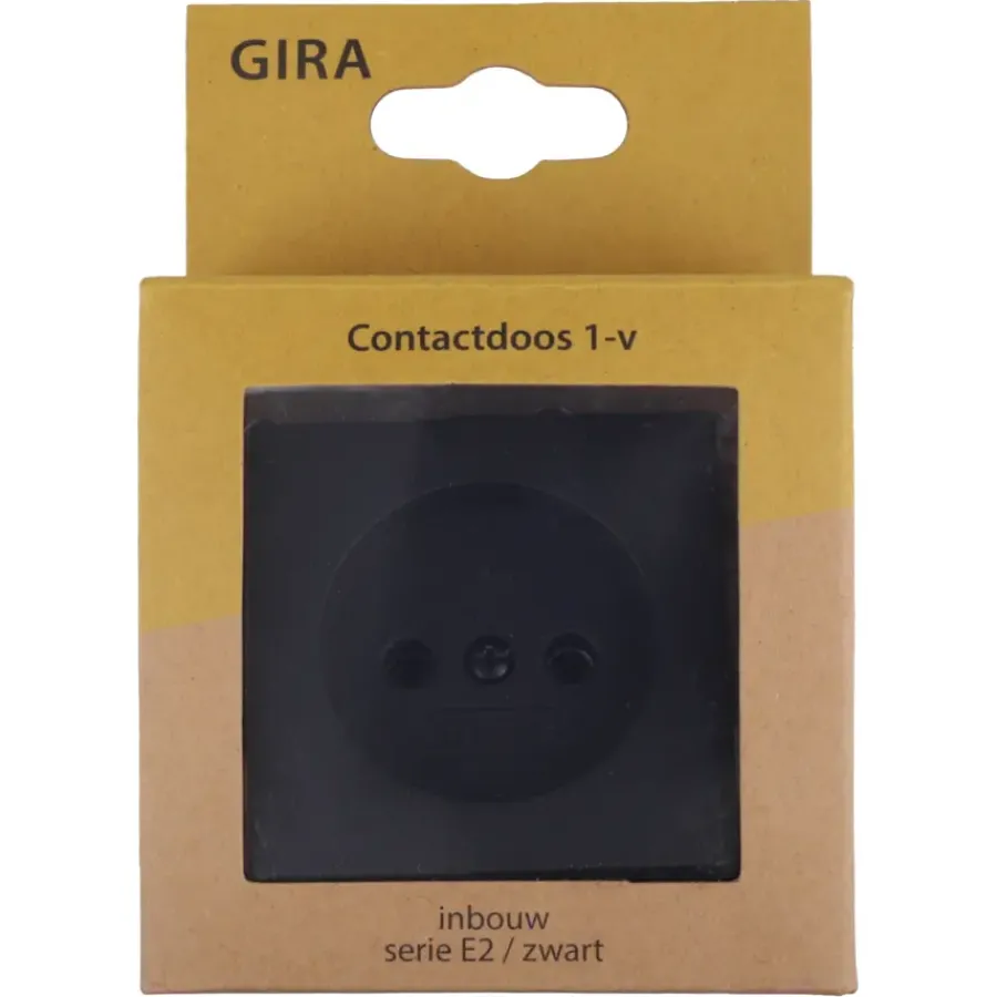 Gira E2 Inbouw Enkel Stopcontact Mat Zwart Outlet