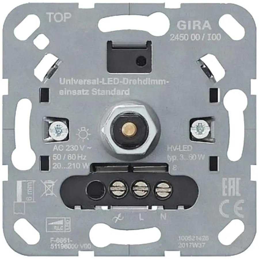 Gira ST55 inbouw dimmer LED/gloei/halogeen Best