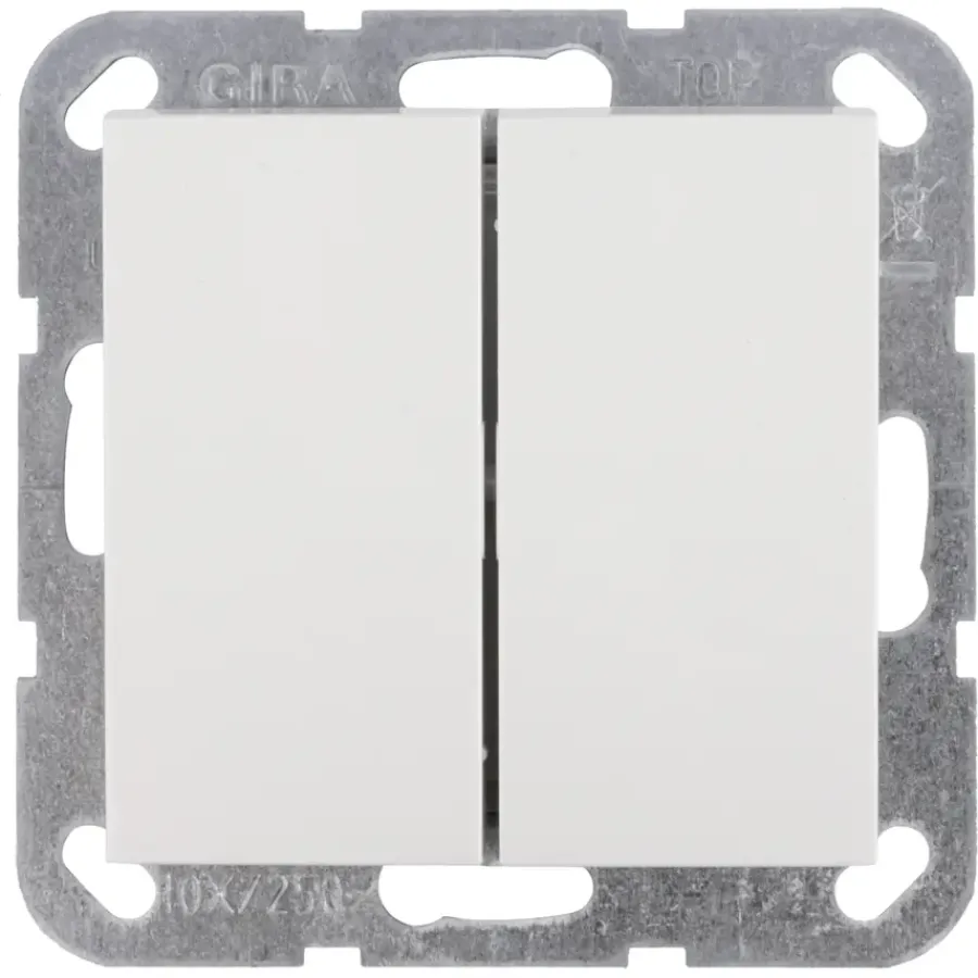 Gira ST55 inbouw wissel-/wisselschakelaar wit Clearance