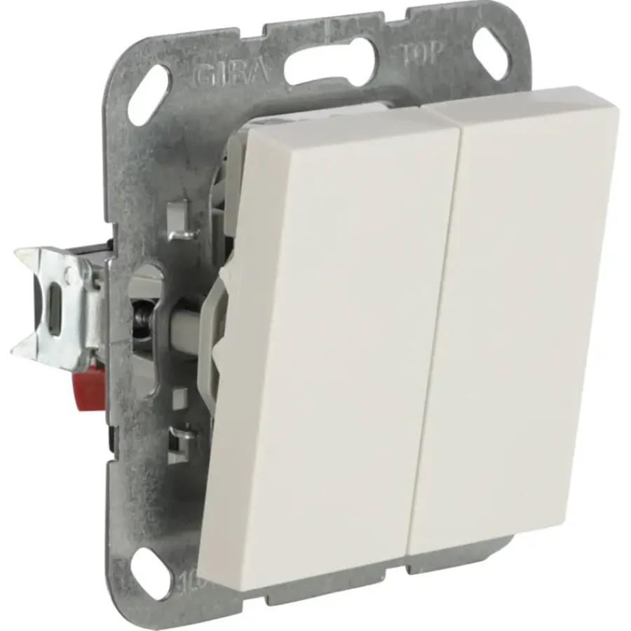 Gira ST55 inbouw wissel-/wisselschakelaar wit Clearance