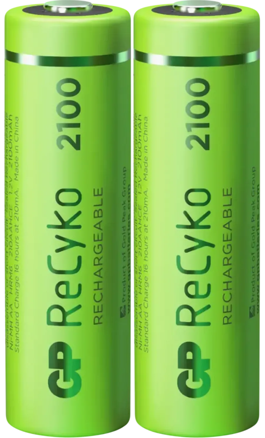 GP Batterij Oplaadbaar AA NiMH 2100mAh ReCyko 1,2V 2 Stuks