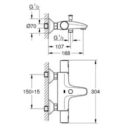 Grohe Precision Start Badkraan mat zwart