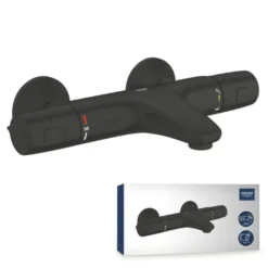 Grohe Thermostatische Badkraan Precision Trend met omstel 15cm Mat Zwart
