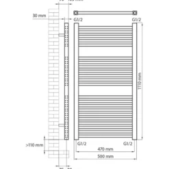 Haceka designradiator Gita wit 1100 mm x 590 mm