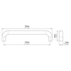 Handgreep Janne RVS look 128mm