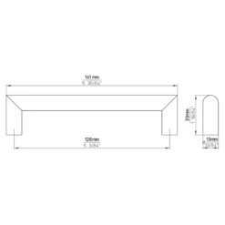 Handgreep Noa RVS 128mm