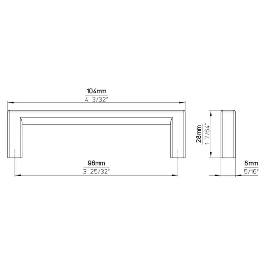 handgreep Omer wit 96mm