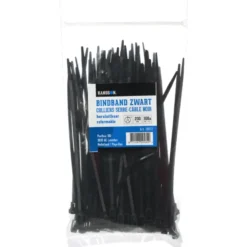 Handson bindband hersluitbaar zwart 200mm (100 stuks) Hot